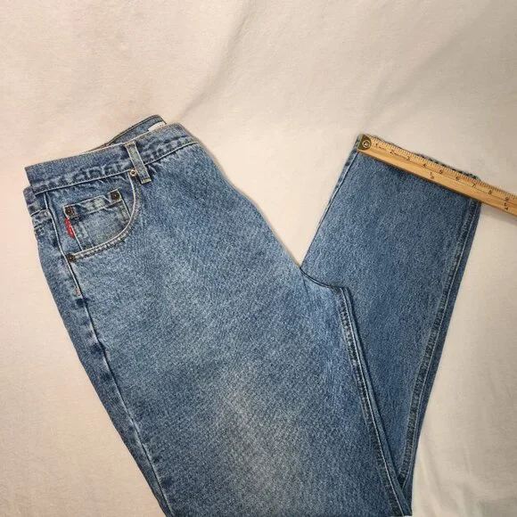 BUGLE BOY 750 Vintage Unisex Baggy Tapered Easy Fit Size 38W 32 IN Exc. Condit. - Picture 16 of 16